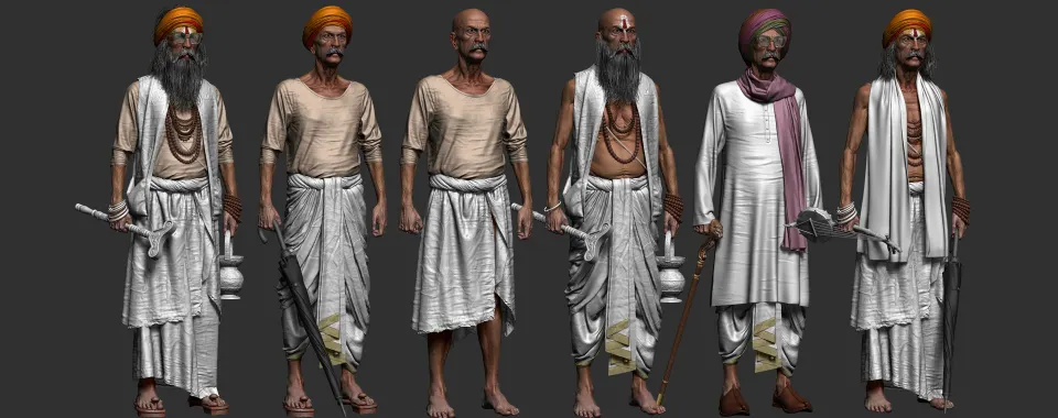 Hindu saint character variations