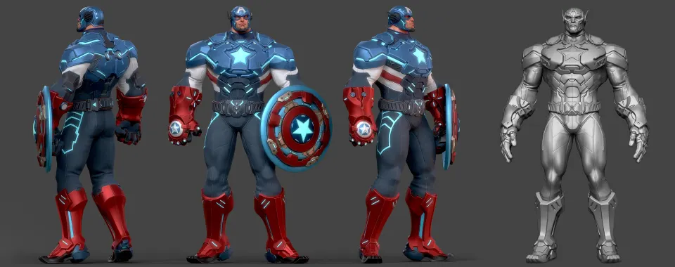 Captain America character art
