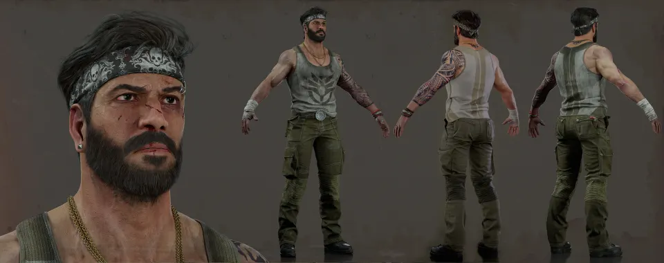 Male boxer character art